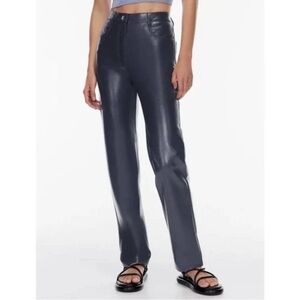 Wilfred The Melina Faux Leather Pants in Navy